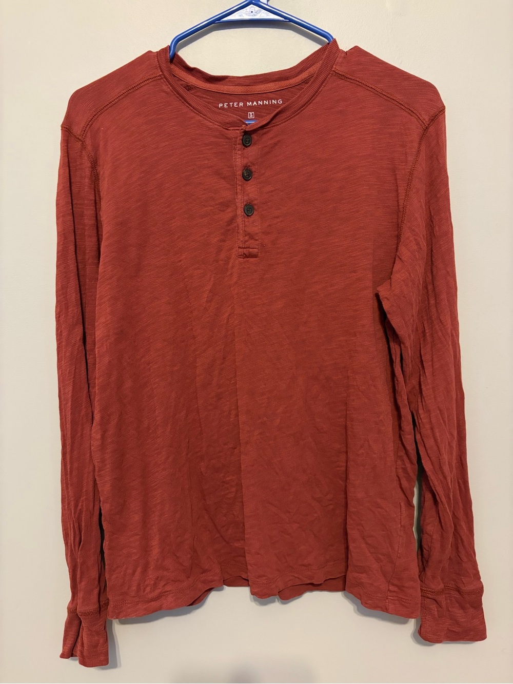 Peter Manning Henley Button Long Sleeve Shirt